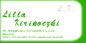 lilla kiripoczki business card